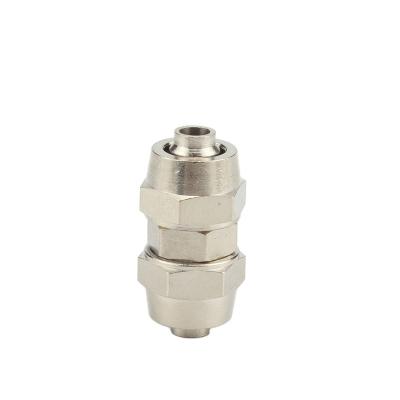 China Straight Nickel 4-16mm Brass Quick Twist Union Pneumatic Fittings for sale