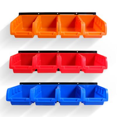 China Commercial Wholesale JH-Mech Viable Easy Nail Display Rack Assembly 3 Colors Bins Parts Rack for sale