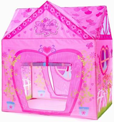 China Soft Toy Kids Tent Princess Pink Flower Play Tent For Indoor And Outdoor Fun for sale