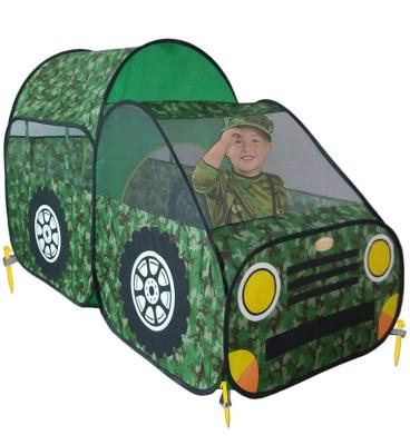 China Indoor Outdoor Kids Toy Truck Offers Great Fun Kids Play Camouflage Play Tent Army Style Kids Play Tent for Boys and Girls Jump Car Playhouse Tent for sale