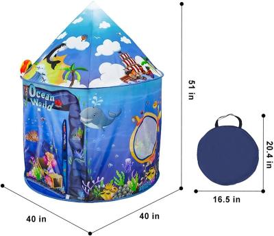 China Soft Tent Toy Ocean World Kids Play Pop Underwater Play Tent for Boys and Girls Indoor Foldable Playhouse for sale