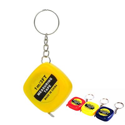 China Mini Pocket Tape Measure Keychain Mini Retractable Tape Measure Ruler Tape Measure with Key Chain 1M/3ft Pocket Tape Measure for sale