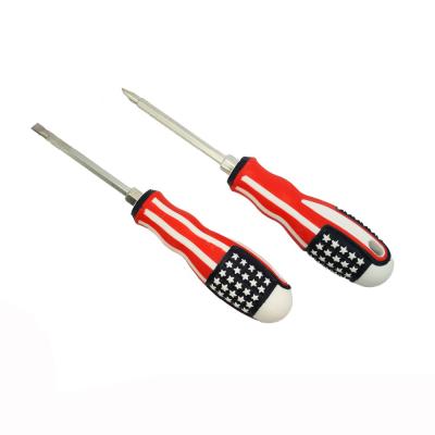 China DIY Tools American Flag Multi-fuction Straight Cross Head Magnetic Dismountable Screwdriver for sale