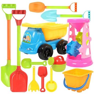 China Lounge Kids Beach Sand Toys Baby Beach Sand Play With Sprinkler Box Molds Bucket Hourglass Shovel Outdoor Tool Kit For Toddlers Boys Girls for sale