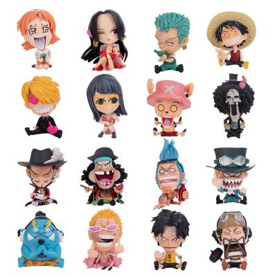 China Toy One Piece Anime Figures Q Version Cartoon Luffy Zoro Sanji Nami Usopp Cute PVC Action Doll Toys Kids Toys Figure Making for sale