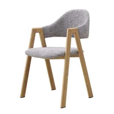 China Modern Leather Fabric Upholstered Dining Chair Wood For Wholesale for sale