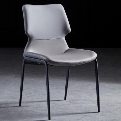 China Cooling Popular Modern Classic Comfortable Nordic Steel Metal Style Industrial Dining Chair With PU Leather for sale