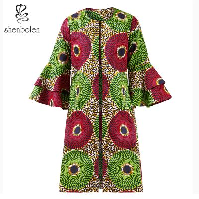 China 2020 Autumn Women Fashion Jacket QUICK DRY Half Sheath Jacket African Women Style Print Causal Jacket for sale