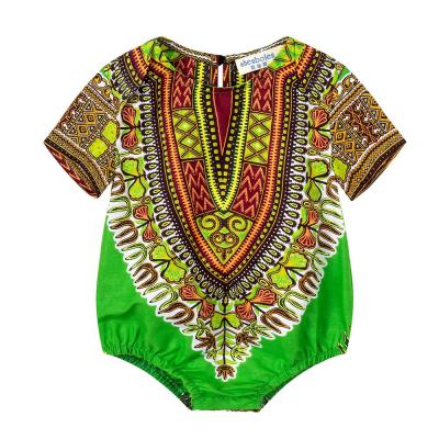 China 2019 New Arrival Fashion Cotton African Print Baby Clothes Kids Dashiki Jumpsuit Toddler Wear for sale