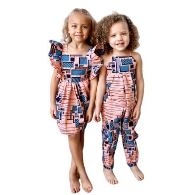 China 2021 New Fashion Kids Clothes Anti-Static African Dresses for Kids Children African Ankara Dress for sale