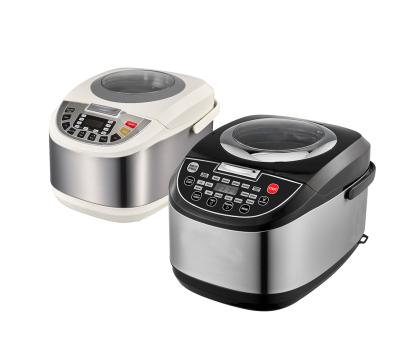 China 5.0liter simple design color glass lid special design white and black multifunctional electric automatic rice cookers for sale