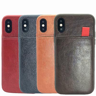 China Wallet Phone Case Cross - TPU Body Rock Design Leather Wallet Phone Case with Card Slots for sale