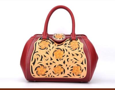 China Big bag for diary using Guangzhou factory wholesale women high end cutting leather ladies bags handbag for sale