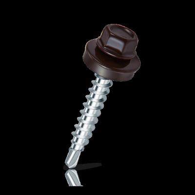 China Manufacturer Professional Painted Hex Washer Flat Head Self Drilling Screws Farmer Screws for sale