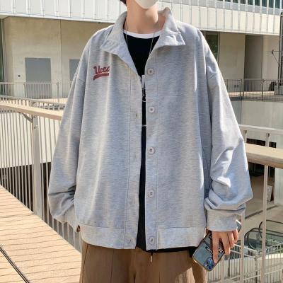 China Anti-wrinkle cardigan sweater men's spring and autumn FB hiphop loose lazy wind fried street baseball jacket for sale