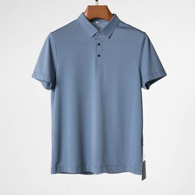 China Parride Bottom Fabric Mens Mercerized Pearl Polo Shirt for sale