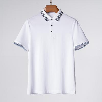 China High Quality Mercerized Bottom Fabric Mens Anti-Wrinkle Pearl Polo Shirt for sale