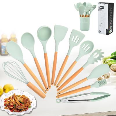 China Sustainable Kitchen Accessories Silicone Cooking Kitchen Cookware Set Tools for sale