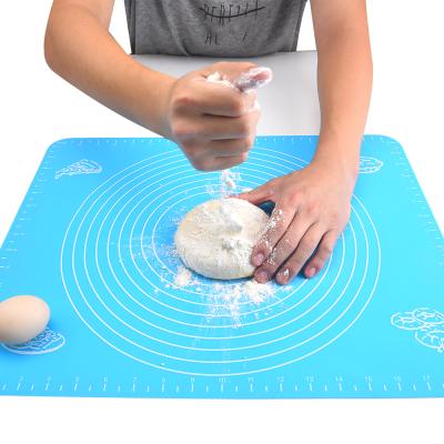 China Disposable Cake Tools 50CM Silicone Non-Stick Baking Mat For Kitchen Pin Rolling Mat Table Mat Silicon Heat Resistant Baking for sale