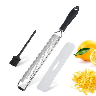 China Viable Kitchen Instrument Stainless Steel Blade Cheese Slicer Lemon Grater Cheese Lemon Zester Grater for sale