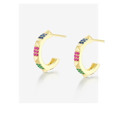 China Factory 925 Sterling Silver Jewelry Gold Plated Silver Professional Women Earring Style Earring for sale