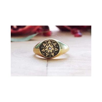 China High End High Quality Women Fashion Bohemian Gold Plated Designer Style 925 Sterling Silver Jewelry Ring for sale