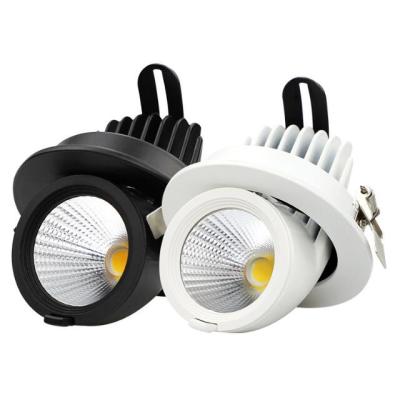 China Ressessed Downlights Black Recessed Led Downlight COB Adjustable Gimbal Architectural Downlight Led for sale