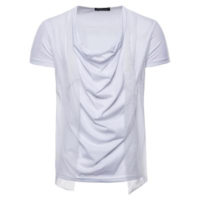 China Anti-Wrinkle Latest Design Mens Short Sleeve T-Shirts Masses Collar T-shirts Stylish Mens for sale