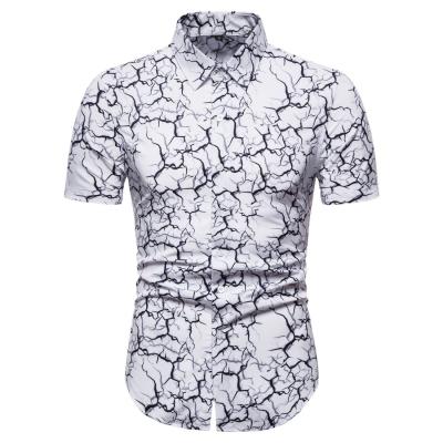 China 2020 Latest Design Anti-wrinkle Mens Short Shirt Printing Custom Short Sleeve Shirt For Men for sale