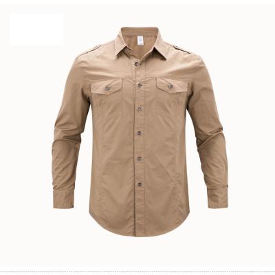 China Anti-pilling 100% cotton fishing shirts for men loose outdoor sports shirt men plus size shirts long sleeve for sale