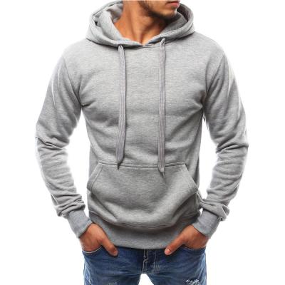 China Gray 100% Preshrunk Men's Plain Cotton Non-Shrink Custom Hoodies And Sweatshirts for sale