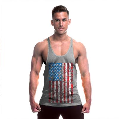 China 100% Cotton Mens Anti-Shrink Tank Top With Extreme Dropped Sleeve Opening for sale