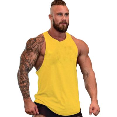 China 100% Cotton Private Label Manufacturer Fitness Men Gym Anti-Shrink Tank Top for sale