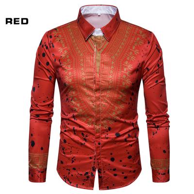 China Embroidery African Wholesale Men Comfortable Traditional Printed African Shirt Designs African Dashiki Shirt for sale