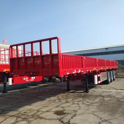 China Other Trailers 3 Axle 40FT Cargo Flat Bed Truck Utility Trailer / Side Wall / Buffet Container Semi for sale