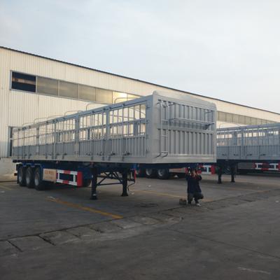 China Other Trailers 40-50T Vegetables / Fruits / Barrier Semi Trailer Stake Truck Bulk Container Cargo For Livestock Transport for sale