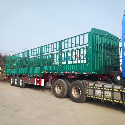 China Other Trailers Customized Corn / Rice / Cotton / Animal Hauling Stake Fence Semi Trailer Trucks for sale