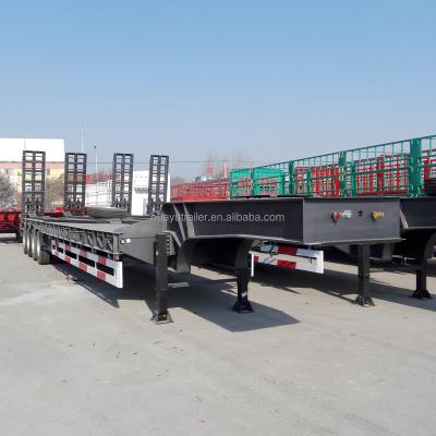 China Truck Trailer 150 Ton 4 Axle Lowbed /Lowboy Truck Heavy Duty Semi Trailer for sale