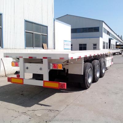 China Truck trailer 40 feet flatbed trailer truck container for sale