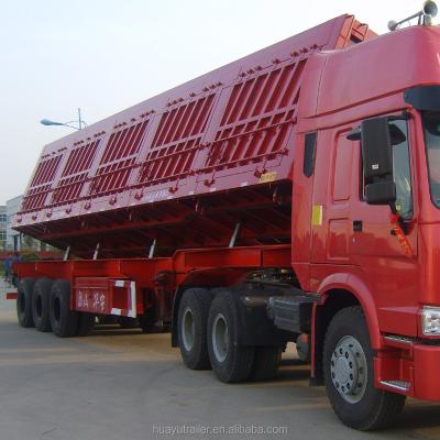 China Truck Trailer Side Tipper /side Tipping Semi Trailer for sale