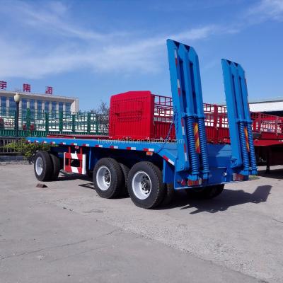 China Other Trailers Huayu Manufacturer Flatbed Full Trailer Dolly Trailer With Turntable for sale