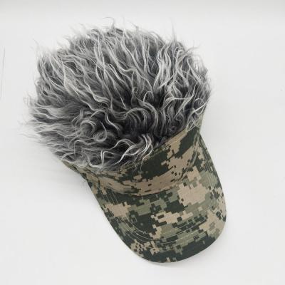 China Picture Free Shipping New Styles Camouflage Cotton Material Wigs Visor for sale