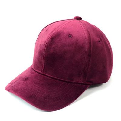 China Free Samples JOINT Wide Brim Velvet Strapback Curved Brim Strapback Baseball Empty Single Dad Hat For Small Head for sale