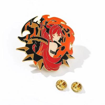 China Europe Japanese Star Surrounding Badges Cartoon Animation Character Painting Custom Brooch Enamel Support Badge Production for sale