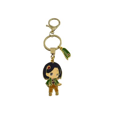 China Hot Selling Anime Promotional Custom Metal Cartoon Cute Keychain Gift Designer Key Chain Promotion for sale