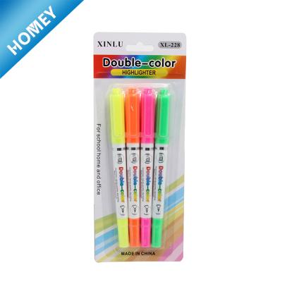 China Promotional Markers & High Highlighter Bars Highlighter Bars Dual Head Multi Colored Erasable Marker Bright Pencil for sale