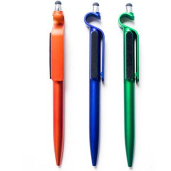 China office & School Pen 4 in 1 Stand Smart Mobile Pen Cell Phone Stylus Screen Clean Pen for sale