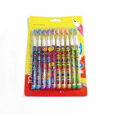 China office & School Pencil Print Kids Plastic Bullet Push Pencil for sale