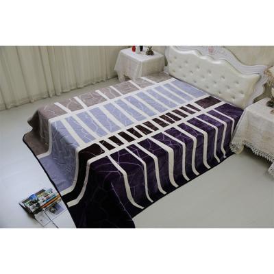 China China manufacturer anti-pilling double bed bedding embossed 1 ply raschel cover for sale