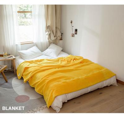 China Wholesale Custom Anti-pilling Printed Soft Winter 220x240 Mink Fleece Flannel Blanket For Double Bed for sale